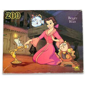 90s Vintage Disney Puzzle Beauty and the Beast Belle 200 pieces Complete Age 6+